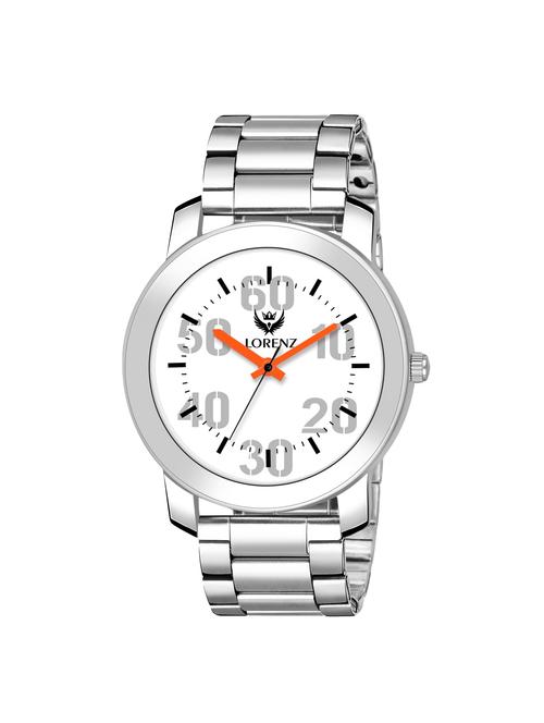 lorenz casual white dial men's watch | watch for boys | mk-2076w - 16530797 - Very Small Image - 1
