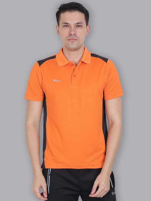orange color block t-shirt - 16532720 - Very Small Image - 1