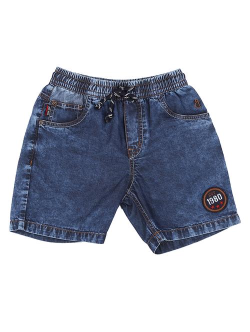 blue cotton blend shorts - 16532843 - Very Small Image - 1