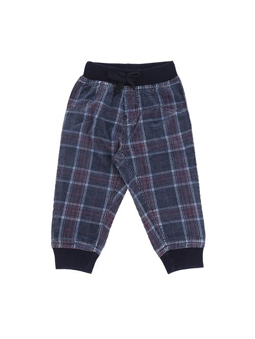 dark blue cotton blend casual trouser - 16533290 - Very Small Image - 1