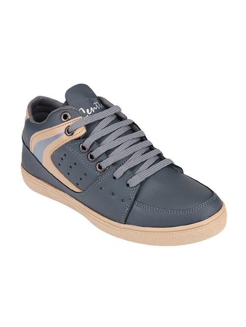 clouter hub grey leatherette lace up sneakers - 16533741 - Very Small Image - 1