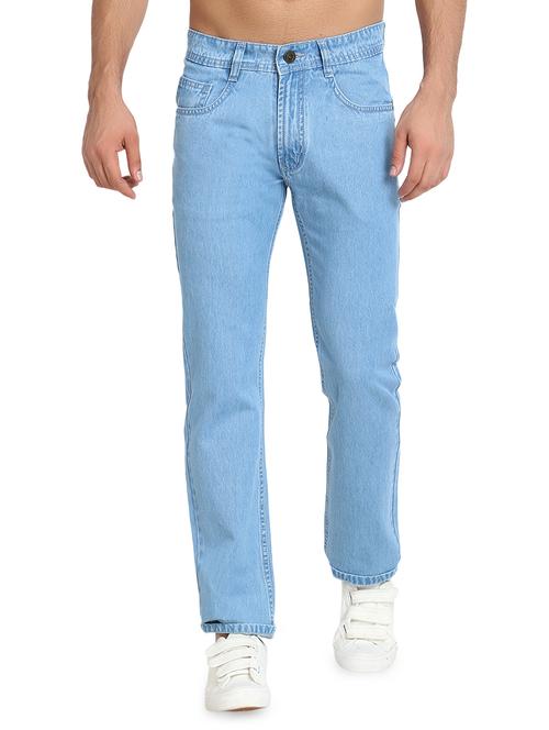 light blue solid plain jeans - 16534013 - Very Small Image - 1