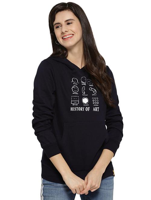 women's chest print sweatshirt - 16535980 - Very Small Image - 1