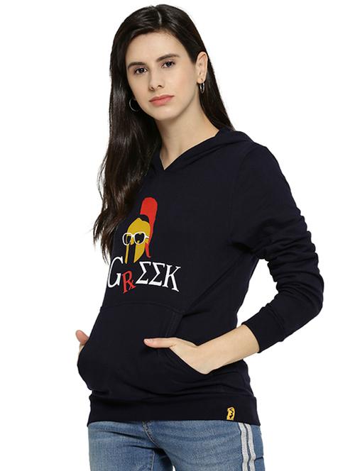 women's chest print sweatshirt - 16535985 - Very Small Image - 1