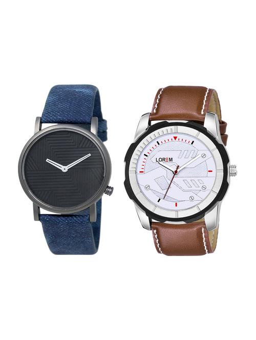 lorem set of 2 analog watch combos-(lk-35-045) - 16536634 - Very Small Image - 1