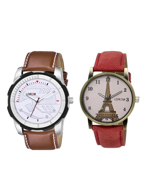 lorem set of 2 analog couple watches(lk-230-045) - 16536765 - Very Small Image - 1