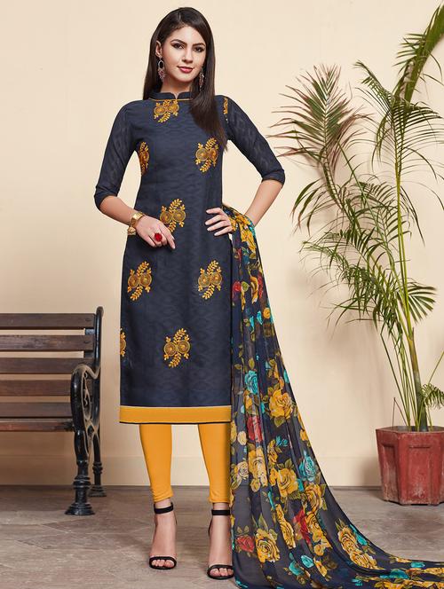 embroidered unstitched suit - 16537016 - Very Small Image - 1