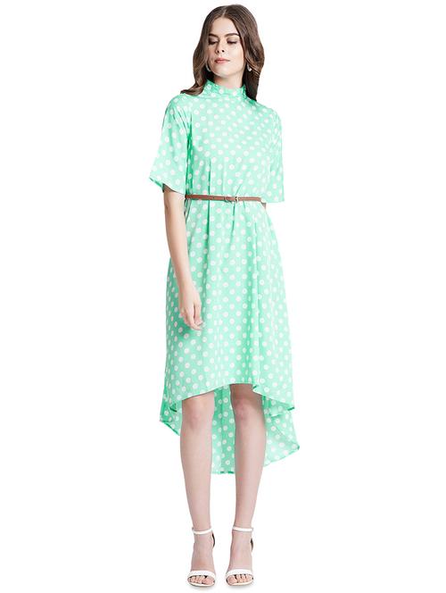polka dot belted high low dress - 16538099 - Very Small Image - 1