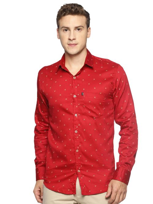 red printed casual shirt - 16538260 - Very Small Image - 1