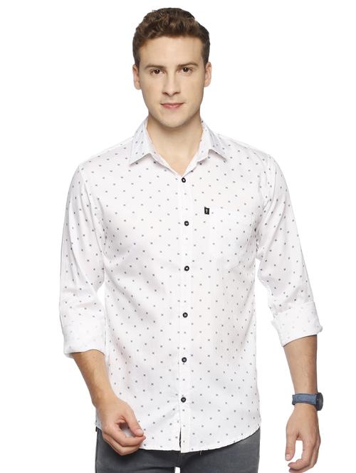 white printed casual shirt - 16538268 - Very Small Image - 1