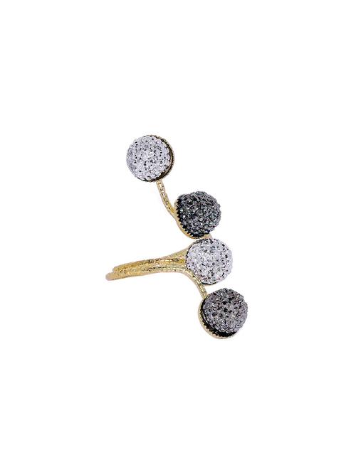 black gold plated finger  ring - 16539081 - Very Small Image - 1