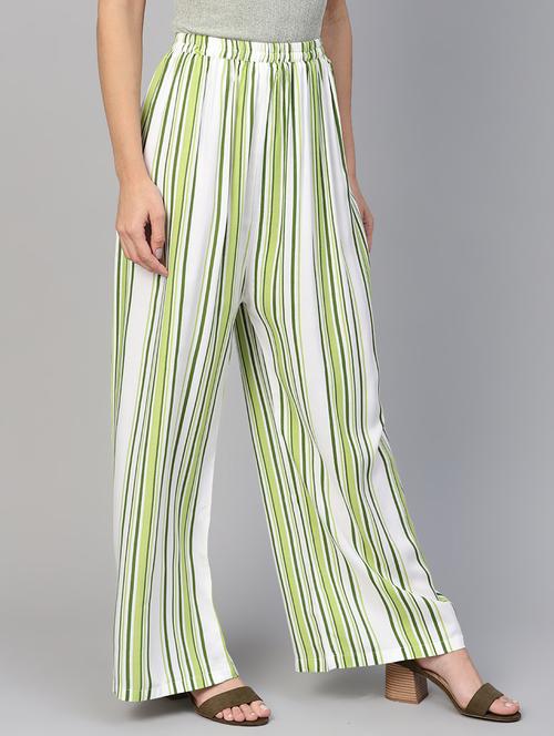 high rise striped palazzo - 16539532 - Very Small Image - 1