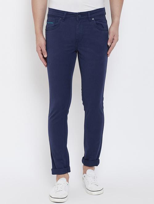 blue solid plain jeans - 16539709 - Very Small Image - 1