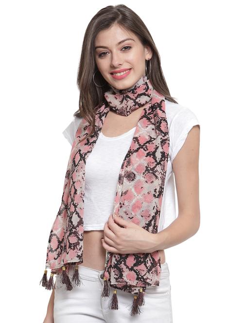 pink georgette scarf - 16540518 - Very Small Image - 1