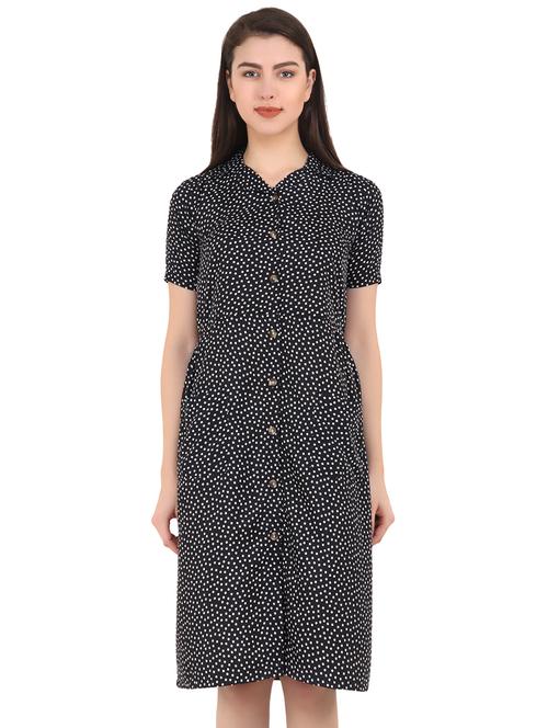 pocket detail polka dot shirt dress - 16541689 - Very Small Image - 1
