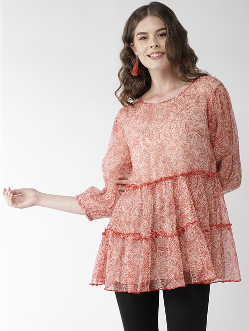 slit sleeved a-line top  - 16542535 - Very Small Image - 1