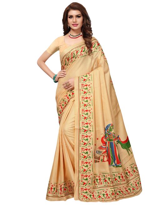 conversational printed saree with blouse - 16543347 - Very Small Image - 1
