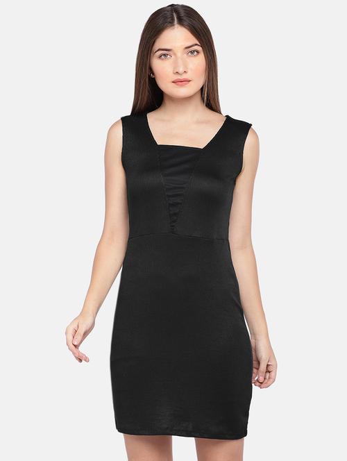 square neck solid bodycon dress - 16545215 - Very Small Image - 1