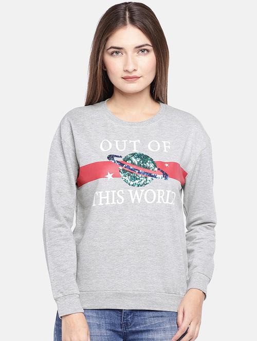quirky print sequins sweatshirt - 16545322 - Very Small Image - 1
