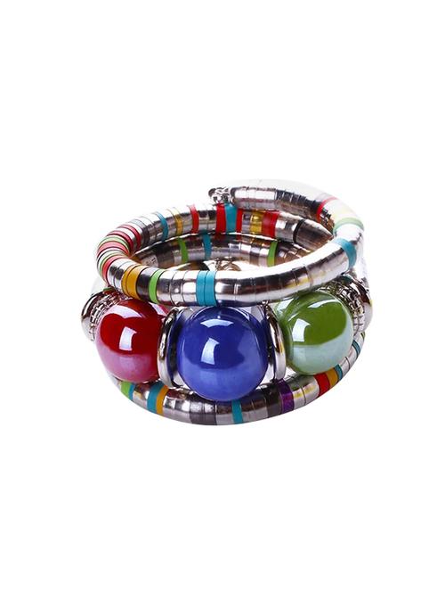 multi colored zinc beaded bracelet - 16548206 - Very Small Image - 1