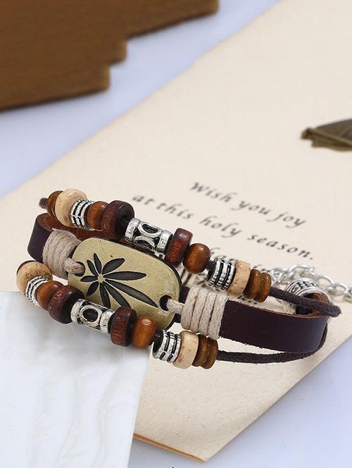 brown wood links bracelet - 16548215 - Very Small Image - 1