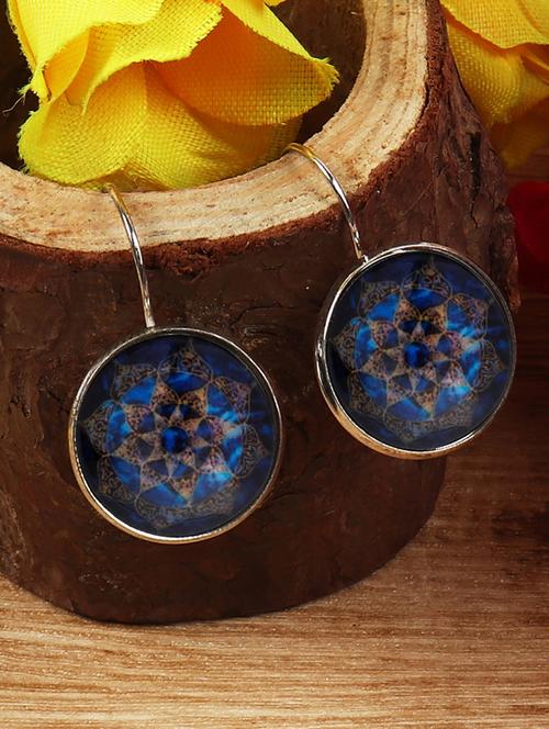 blue zinc drop earring - 16549039 - Very Small Image - 1