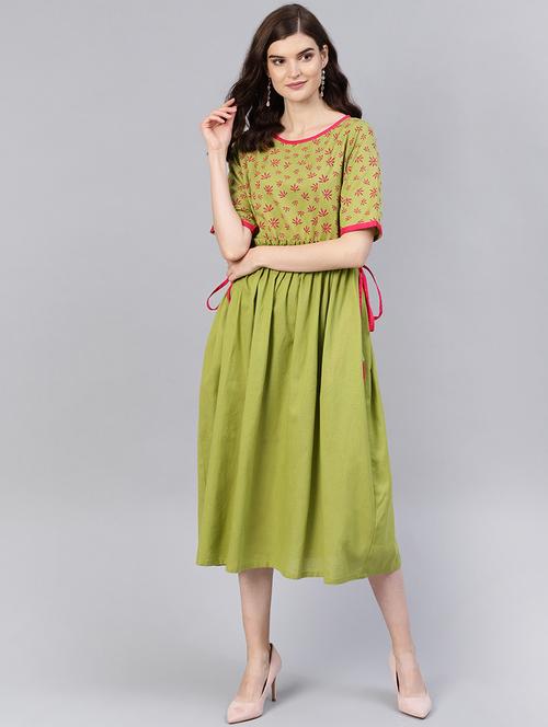 tie knot detail a-line  dress - 16549655 - Very Small Image - 1