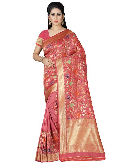 floral woven saree - 16549792 - Very Small Image - 1