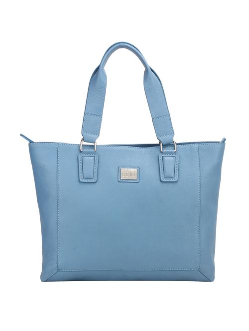 blue leather regular tote - 16550402 - Very Small Image - 1