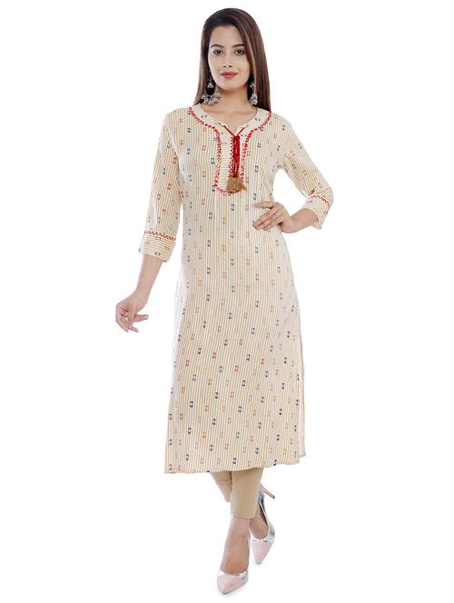 stripes straight kurta - 16551056 - Very Small Image - 1