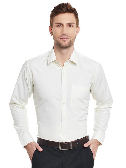 Yellow Solid Formal Shirt - 16552706 - Very Small Image - 1