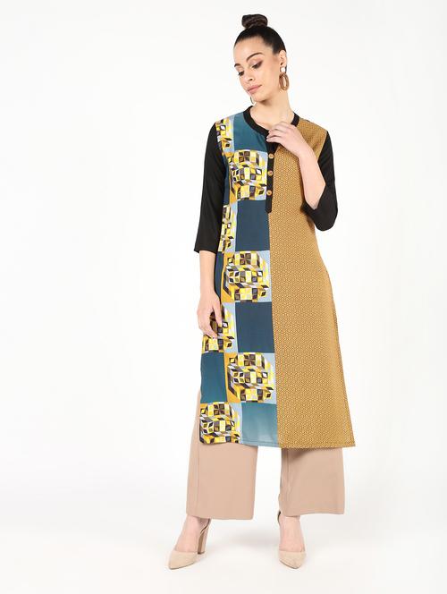 printed straight kurta - 16554751 - Very Small Image - 1