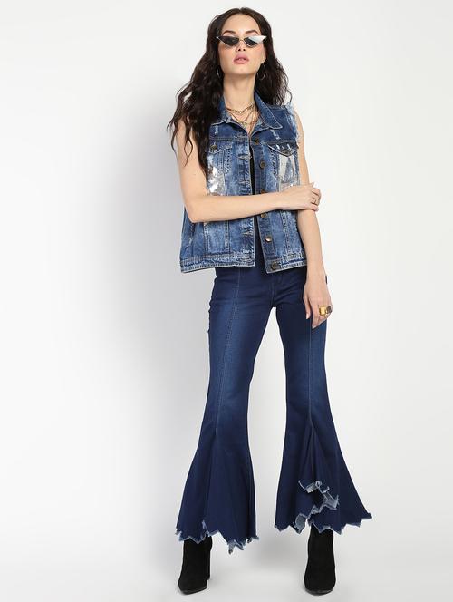 frayed hem bot cut jeans  - 16554962 - Very Small Image - 1