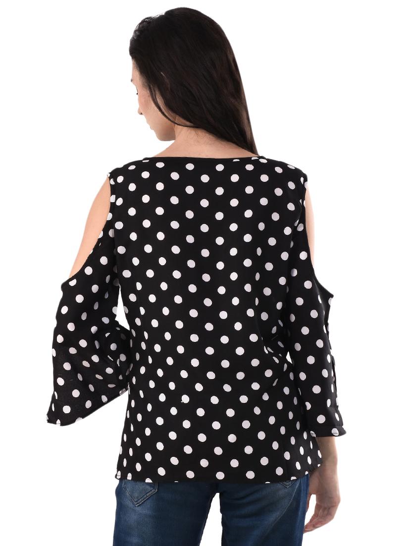 women black printed regular top - 16555486 - Standard Image - 2