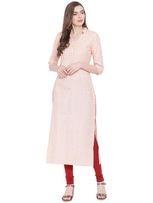 polka dots straight kurta - 16555790 - Very Small Image - 1