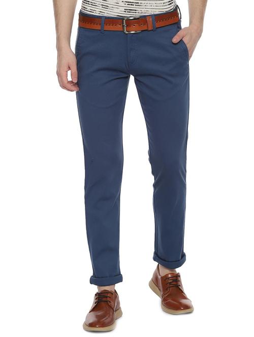 blue solid chinos  - 16557614 - Very Small Image - 1