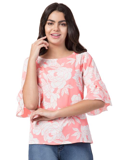 bell sleeved floral top  - 16561001 - Very Small Image - 1