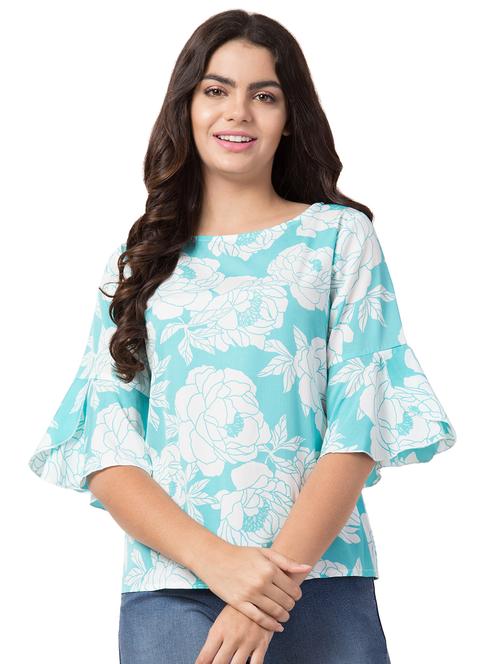 bell sleeved floral top  - 16561002 - Very Small Image - 1