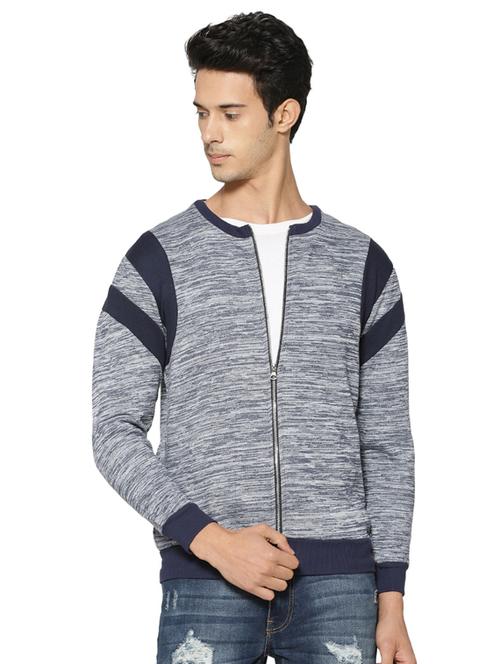 blue cut & sew casual jacket - 16561032 - Very Small Image - 1