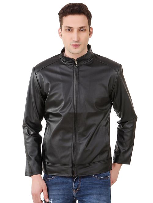 black solid biker jacket - 16561925 - Very Small Image - 1