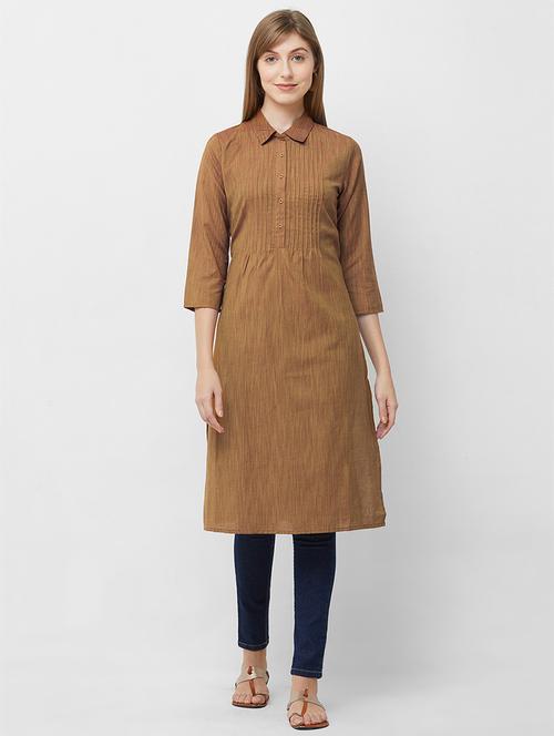 solid straight kurta - 16565602 - Very Small Image - 1