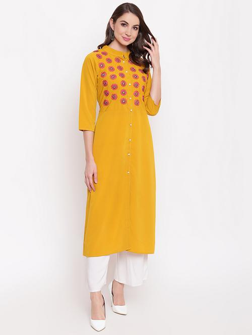 women's straight kurta - 16567661 - Very Small Image - 1