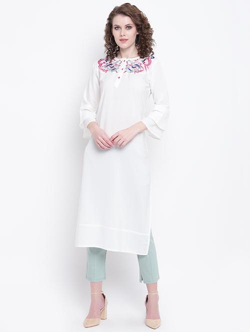 women's straight kurta - 16568814 - Very Small Image - 1