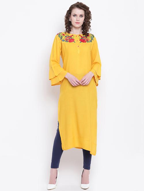 women's straight kurta - 16568820 - Very Small Image - 1