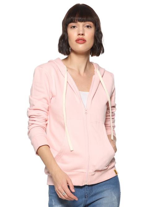 long sleeved solid hooded jacket - 16569979 - Very Small Image - 1