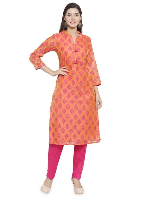 printed straight kurta with tassels - 16570260 - Very Small Image - 1