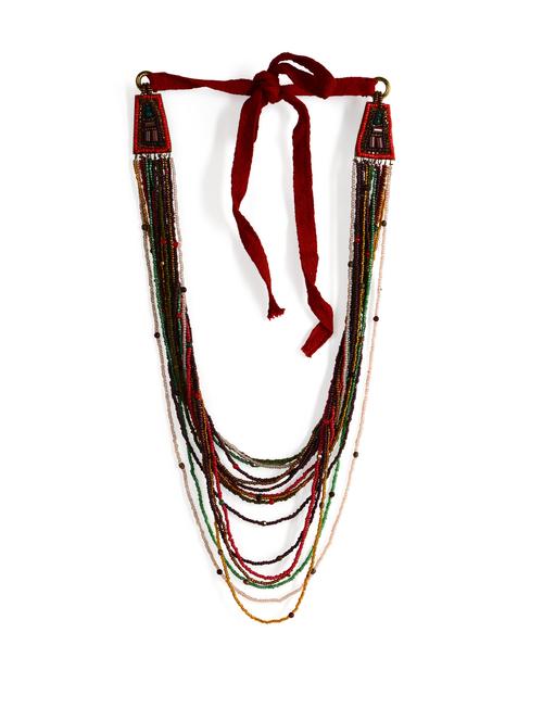 multicoloured layered necklace - 16571 - Very Small Image - 1