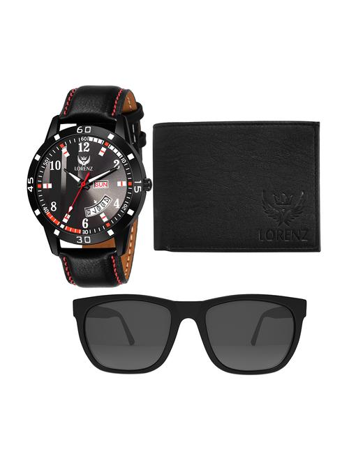 lorenz set of 3 analog watch, sunglasses and wallet - 16572560 - Very Small Image - 1