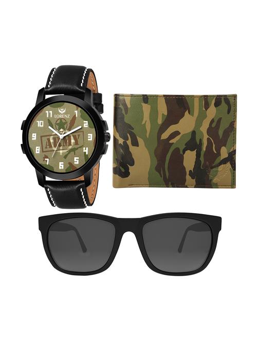 lorenz  combo of analog watch, sunglasses and wallet - 16572580 - Very Small Image - 1