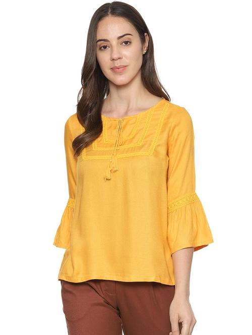 tie up neck bell sleeved top  - 16572781 - Very Small Image - 1